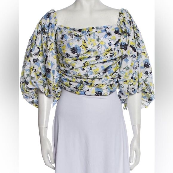 Tanya Taylor Floral Crop Top Size 8 - Picture 1 of 7